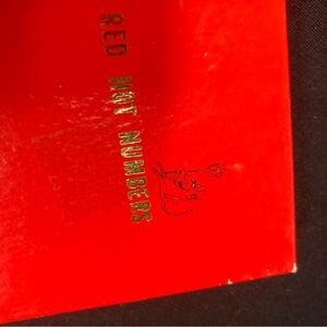 Red Hot Numbers Notebook with Gold Lettering